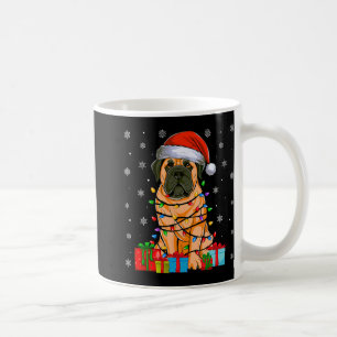 Mug Chien Moche Noël Éclairage Santa Hat Français Mast