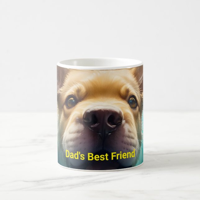 Mug Chien Natation avec fleurs (Centre)