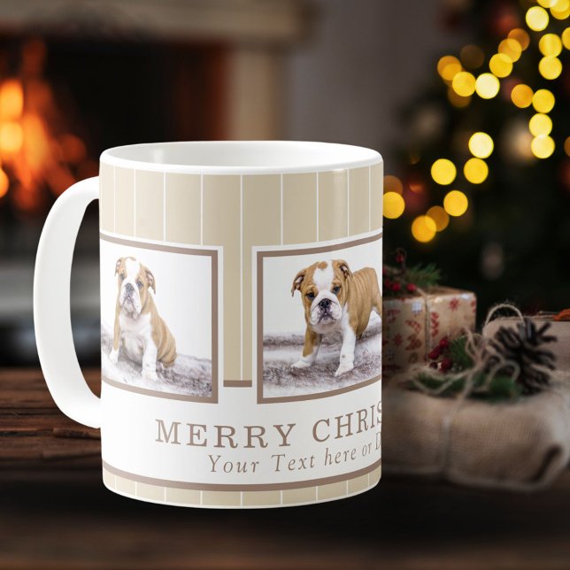 Mug Chien Noël Personnalisé Animaux de compagnie Photo (Créateur téléchargé)