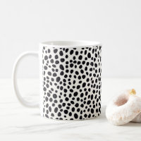 Chien noir et blanc Dalmatien Motif Abstrait