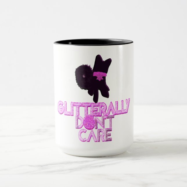 Mug Chien pailleté s'en fiche (Centre)