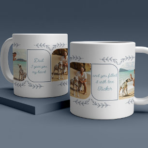 Mug Chien papa 3 Photo verticale Mots d'amour Botaniqu