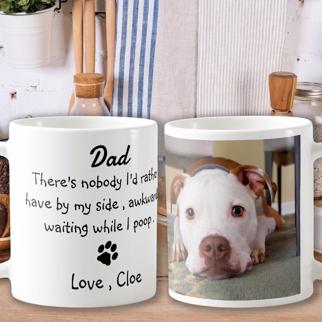 Mug Chien Papa Funny Fête des pères - Photo pour anima (Créateur téléchargé)