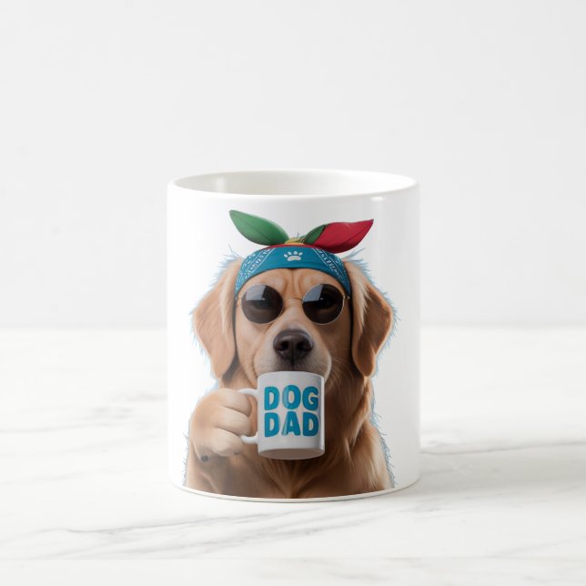 Mug Chien Papa - Golden Retriever Café Conception du t (Centre)
