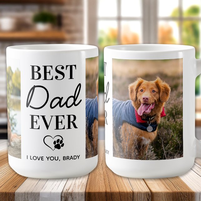 Mug Chien papa Personnalisé Animaux de compagnie Photo (Créateur téléchargé)