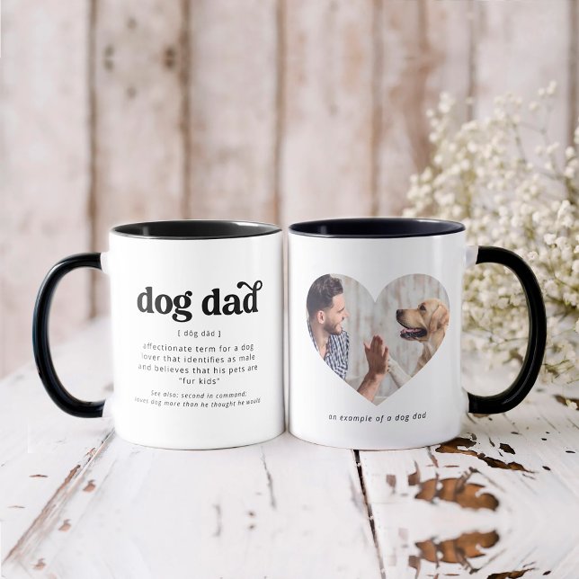 Mug Chien papa personnalisé photo et texte Musique (Créateur téléchargé)