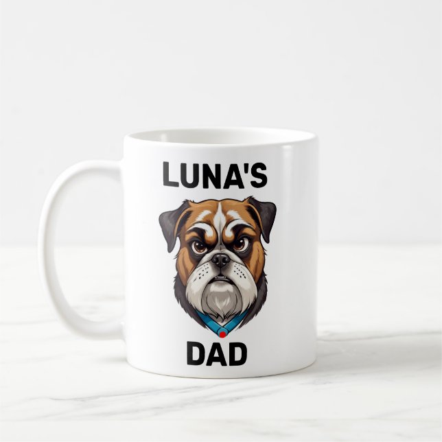 Mug Chien papa, photo de chien personnalisée Cadeau de (Gauche)