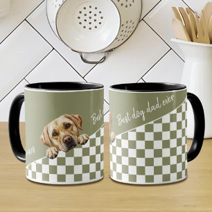 Mug Chien papa Sage Olive Jaune Labrador Custom