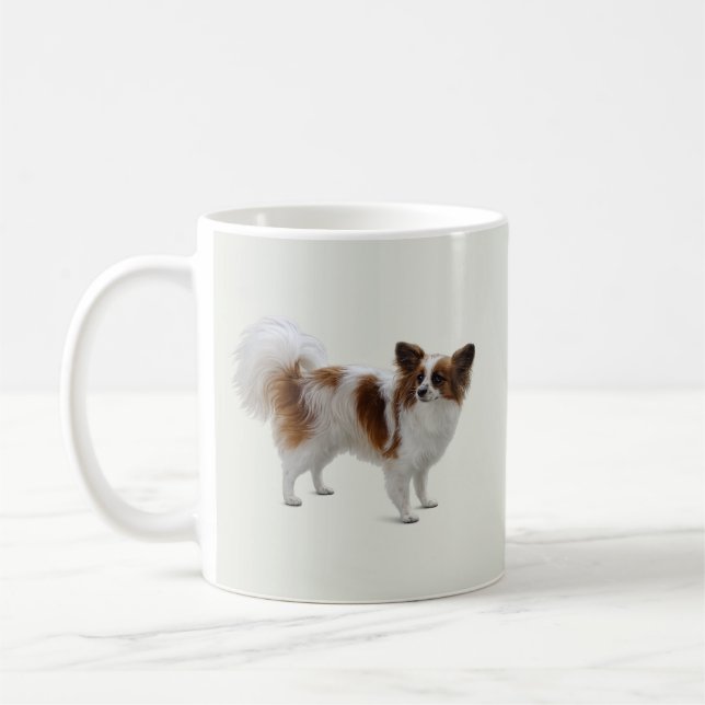 Mug Chien Papillon Élégant (Gauche)