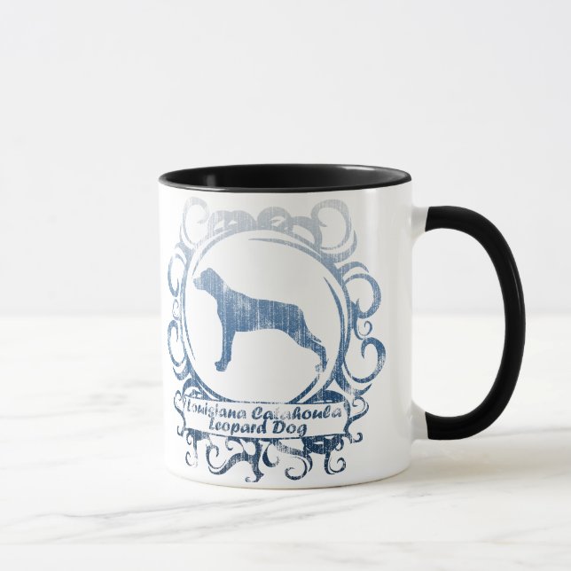 Mug Chien patiné chic de léopard de la Louisiane (Droite)