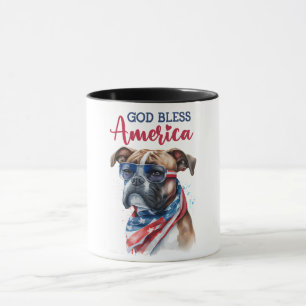 Mug Chien Patriote-Boxeur