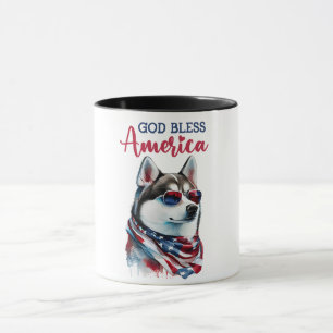 Mug Chien Patriotique-Husky