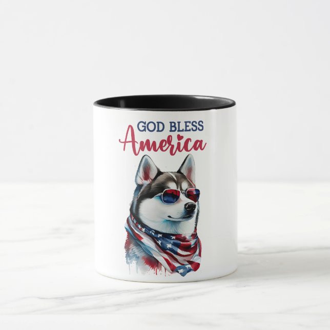 Mug Chien Patriotique-Husky (Centre)