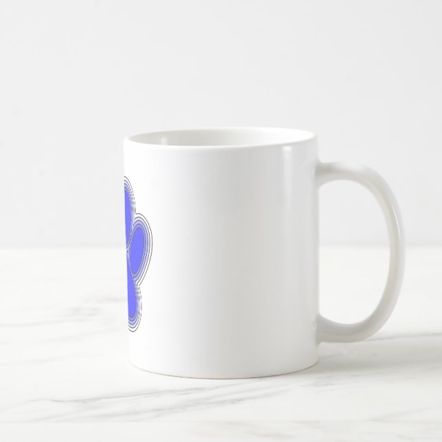 Mug Chien Paw En Bleu Avec Contours (Droite)