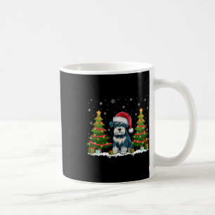 Mug Chien Père Noël de Noël Schnauzer Miniature Lumièr