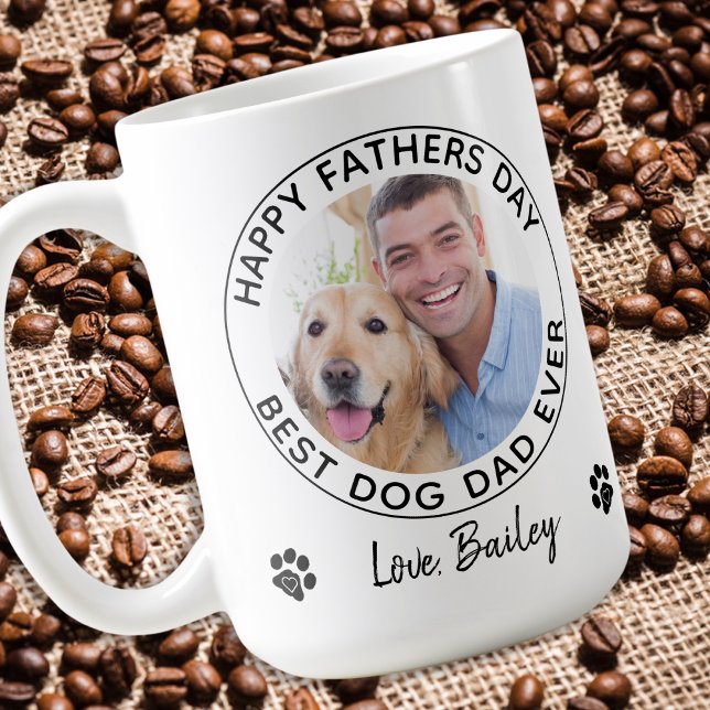 Mug Chien personnalisé papa animal de compagnie photo  (Créateur téléchargé)