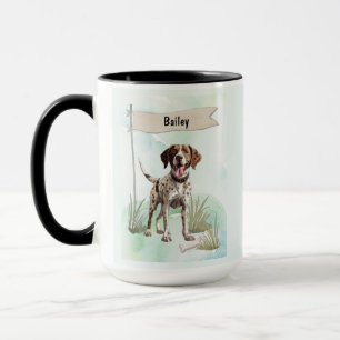 Mug Chien personnalisé Pointer Aquarelle
