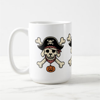 Mug Chien Pirate Vintage Halloween Crâne Os Croisés