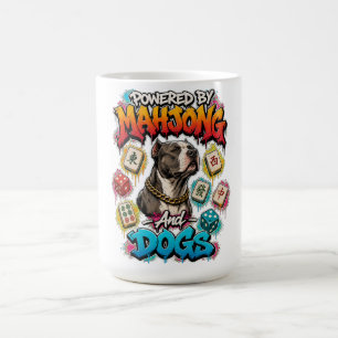Mug Chien Pitbull et Tuiles de Mahjong Street Art
