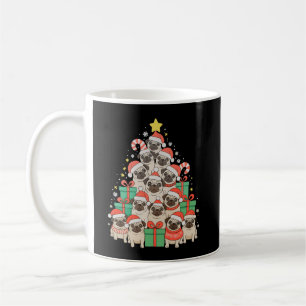 Mug Chien Pug Arbre de Noël Xmas Papa Maman Famille