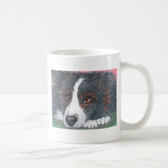 Mug Chien réfléchi de border collie (Droite)