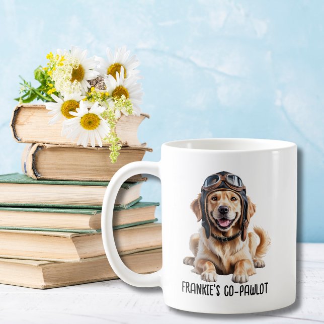Mug Chien Retriever doré Animal de compagnie Aviateur  (Créateur téléchargé)