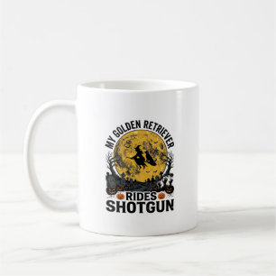 Mug Chien Retriever Doré Roule en Fusil de Chasse Art