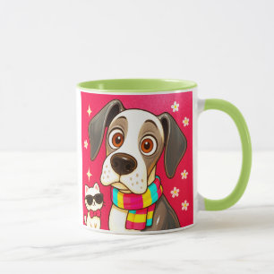 Mug chien rigolo écharpe