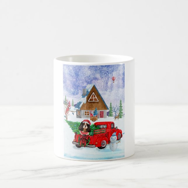 Mug Chien Roi Cavalier En Livraison De Noël Camion Nei (Centre)