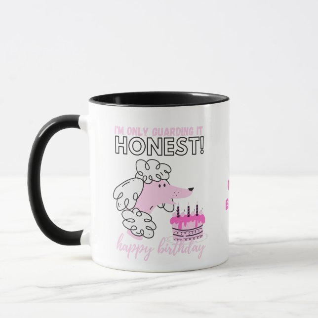 Mug Chien rose chéri de caniche MOM's Amusant Annivers (Gauche)