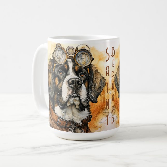 Mug Chien Saint-Bernard Steampunk (Devant gauche)