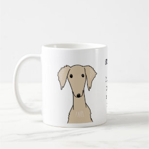 Mug Chien Saluki Art Élégant et Drôle de Citation de C