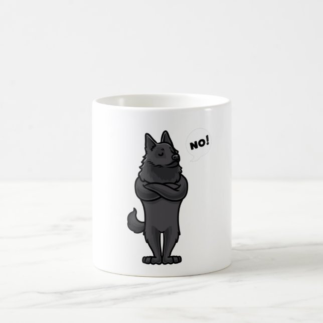 Mug Chien Schipperke têtu drôle (Centre)