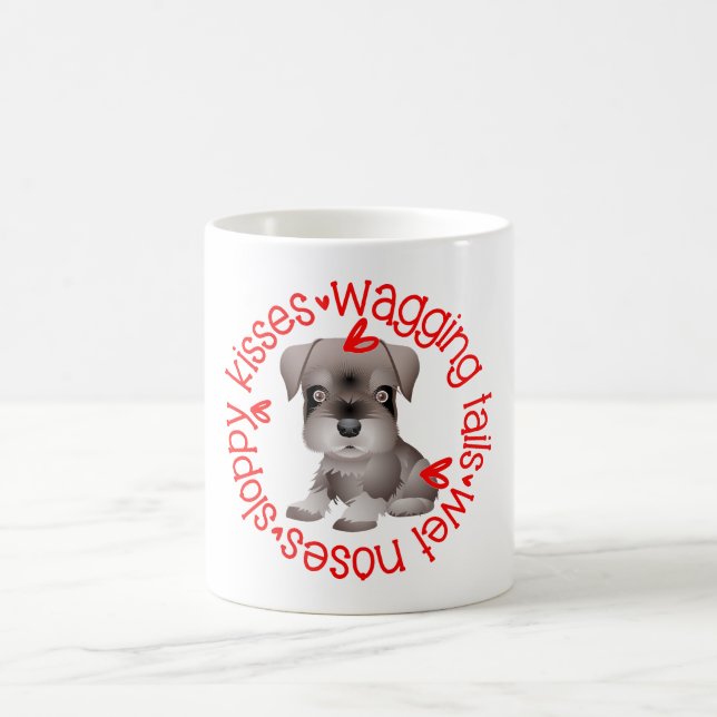 Mug Chien Schnauzer, baisers négligés (Centre)
