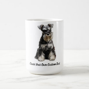 Mug Chien Schnauzer Créez votre propre texte personnal