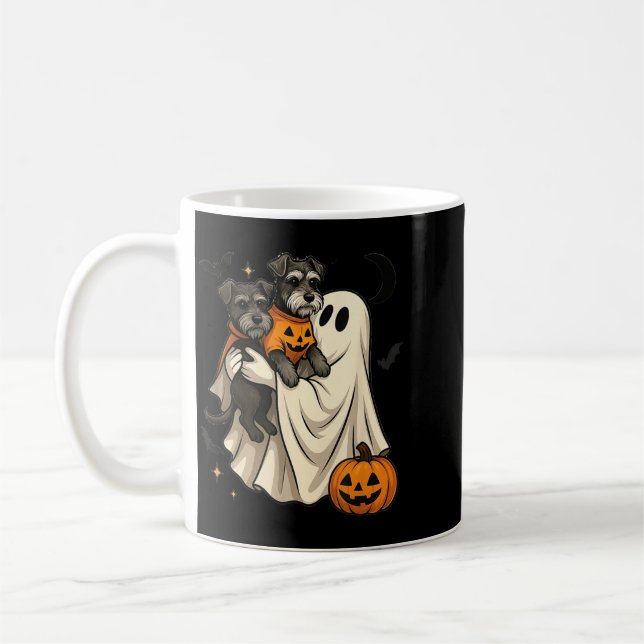 Mug Chien Schnauzer Miniature Fantôme Halloween (Gauche)