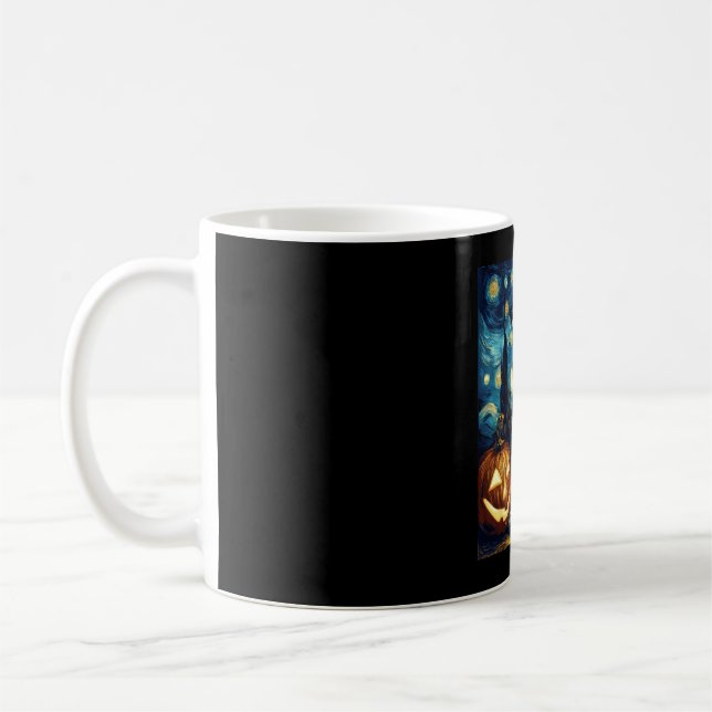 Mug Chien schnauzer miniature mignon Halloween Jack O  (Gauche)