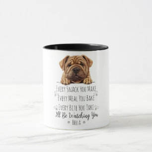 Mug Chien Shar Pei Mignon Drôle Personnalisé