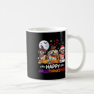 Mug Chien Shih Tzu Noël Joyeux Hallothankmas Action de