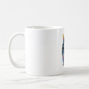 Mug Chien sibérien Husky coloré dans le style PopArt