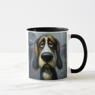 Mug chien sous la pluie