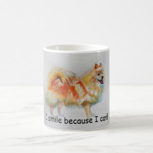 Mug Chien Spitz Allemand "Je souris parce que je peux