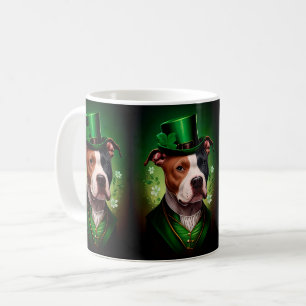 Mug Chien Staffordshire américain à la Saint-Patrick