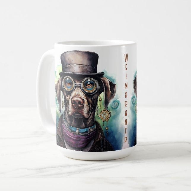 Mug Chien Steampunk Weimaraner (Devant gauche)