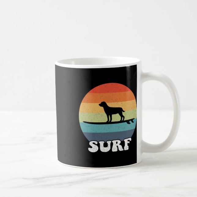 Mug Chien sur planche de surf Surfant Planche Surfeur  (Droite)