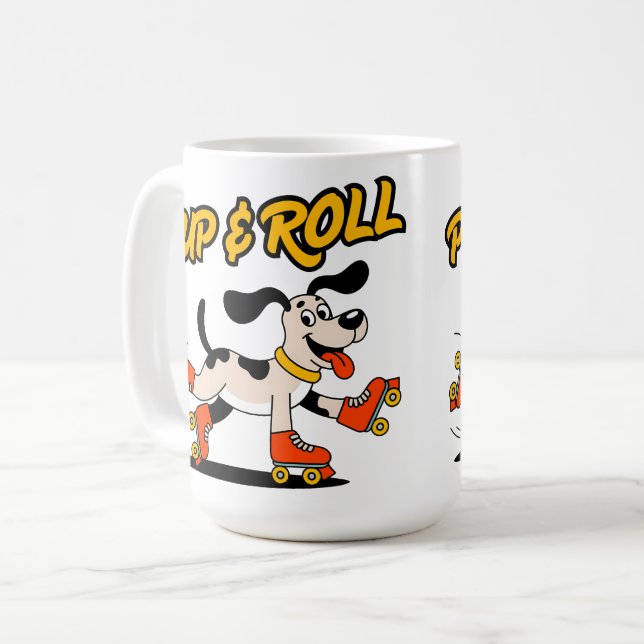 Mug Chien Sur Rouleau Patins Pup & Roll (Devant gauche)