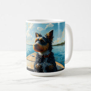 Mug Chien sur un bateau