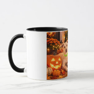 Mug Chien surpris personnalisé Joyeux Halloween