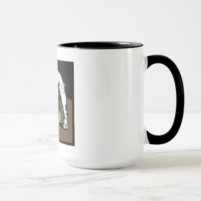 Mug Chien-taureau de taille victorienne sur la boue (Droite)