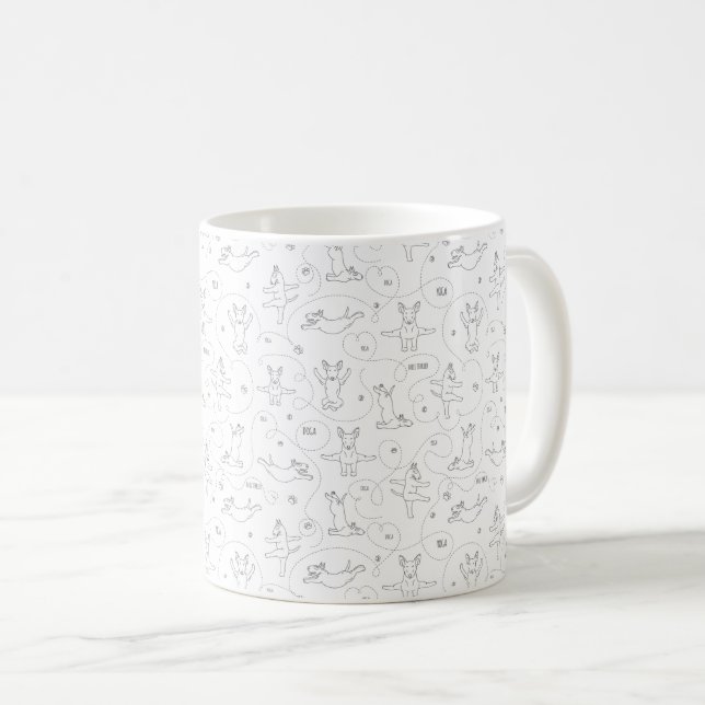 Mug Chien taureau faisant du yoga (Devant droit)